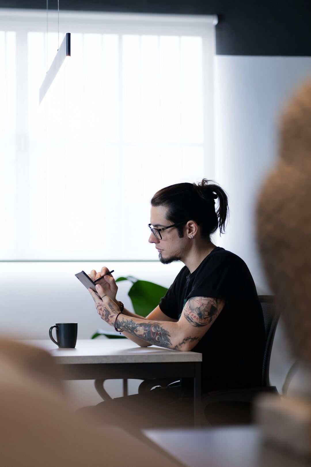 Portrait of a creative director reviewing storyboards